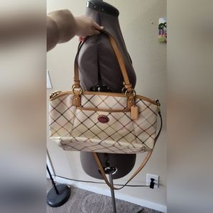 Coach, large, cream tote bag